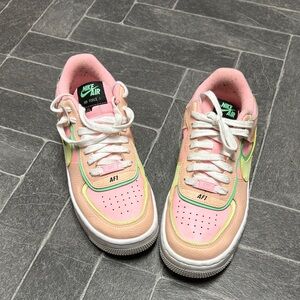 Nike Air Force 1 Pink and Peach Sneakers